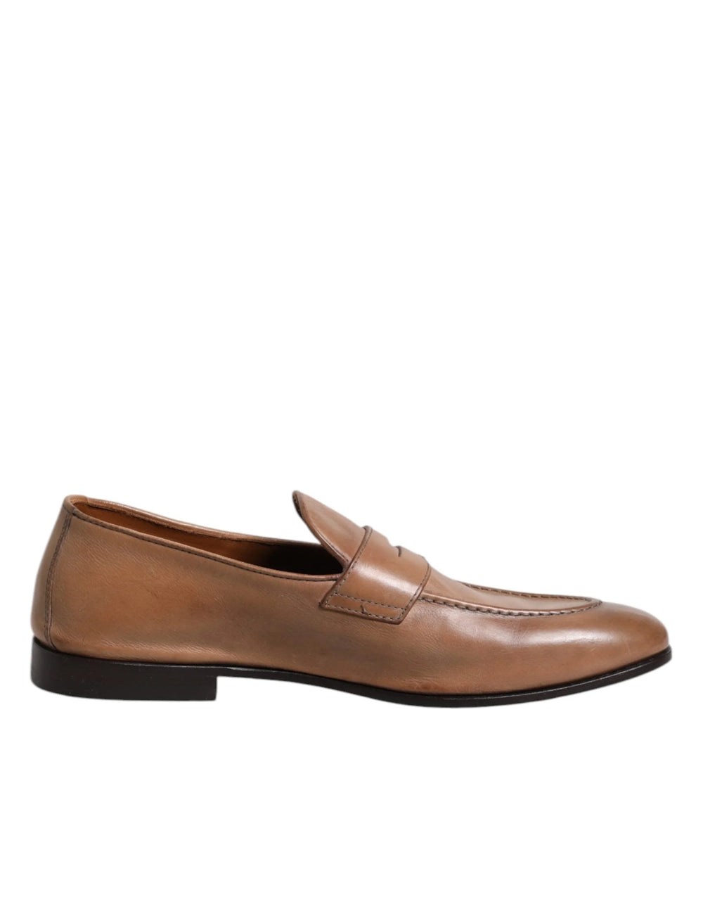 Brunello Cucinelli Brown Leather Loafer Dress Formal Shoes - EU43/US10 - Flats