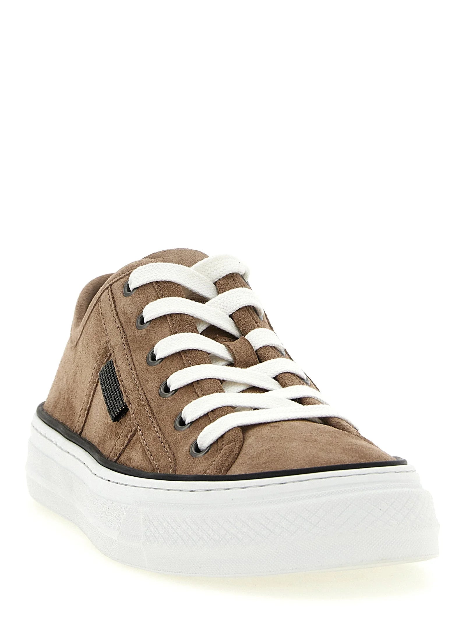 Brunello Cucinelli Brown Leather Low Top Sneakers - EU39.5/US9.5