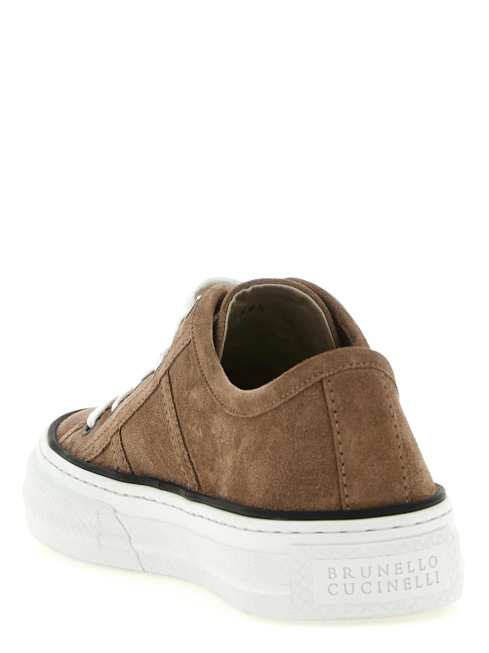 Brunello Cucinelli Brown Leather Low Top Sneakers - EU39.5/US9.5