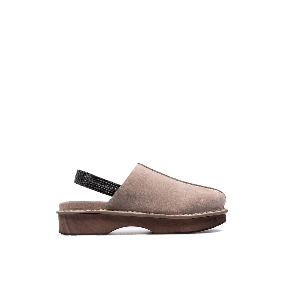 Brunello Cucinelli Brown Leather Mules