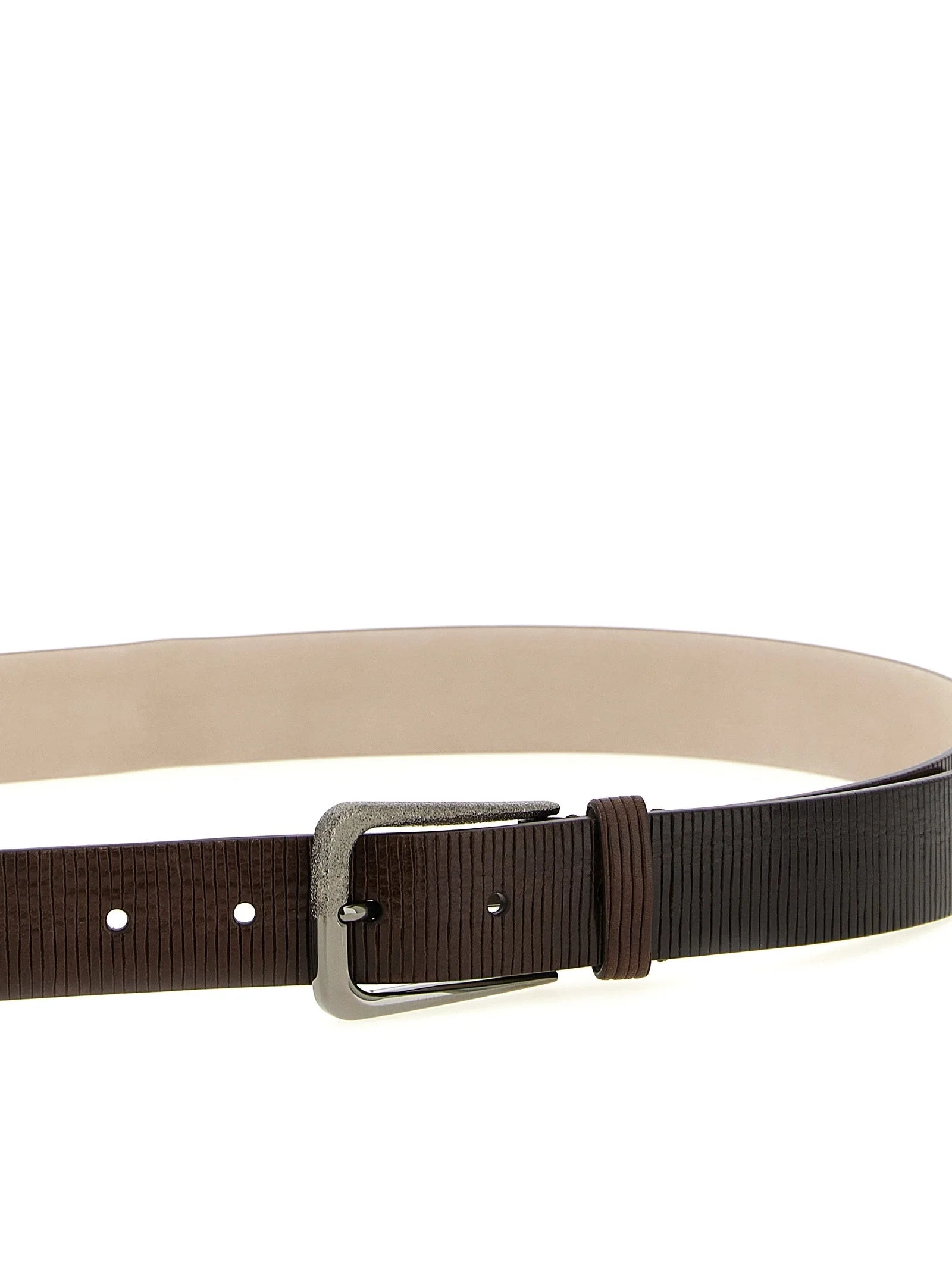 Brunello Cucinelli Brown Leather Regular Belt - L