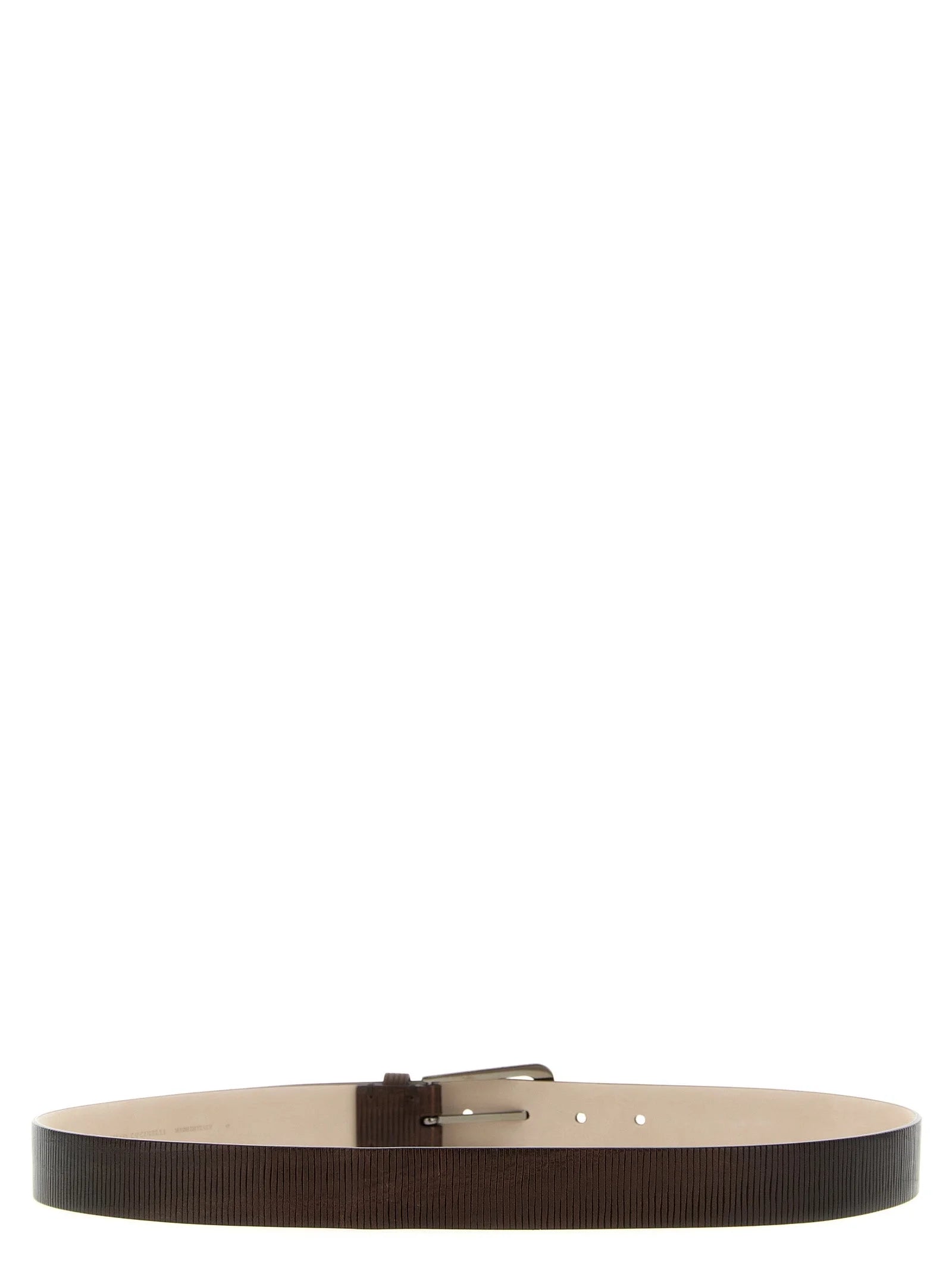 Brunello Cucinelli Brown Leather Regular Belt - L