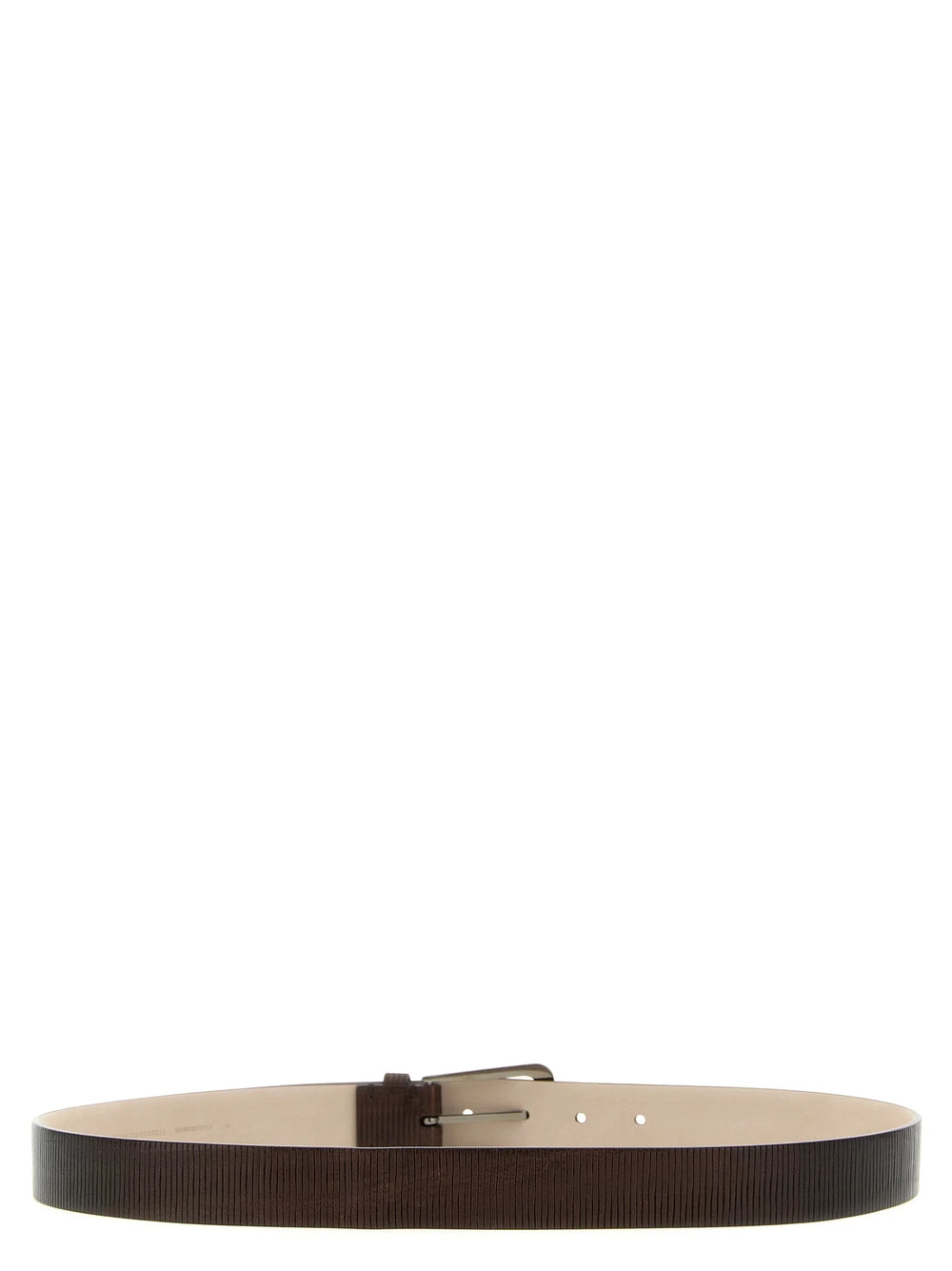 Brunello Cucinelli Brown Leather Regular Belt - L