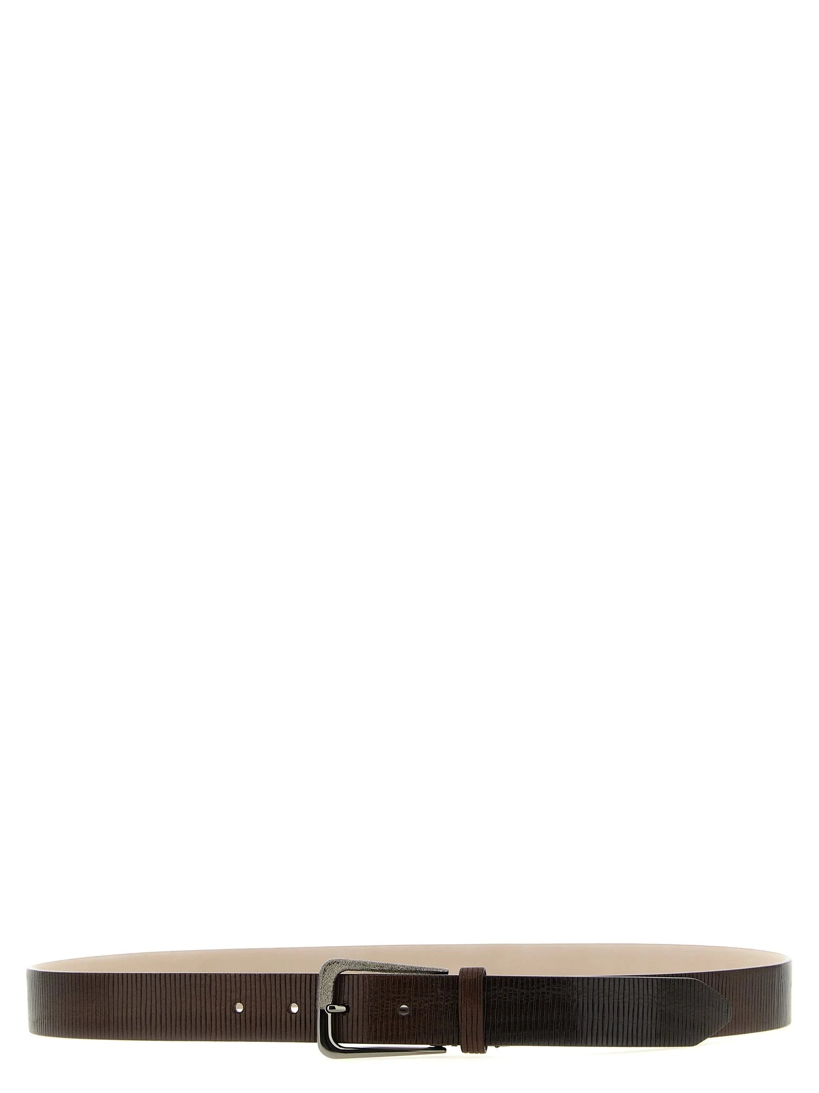 Brunello Cucinelli Brown Leather Regular Belt - L