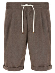 Brunello Cucinelli Brown Linen Bermuda Shorts