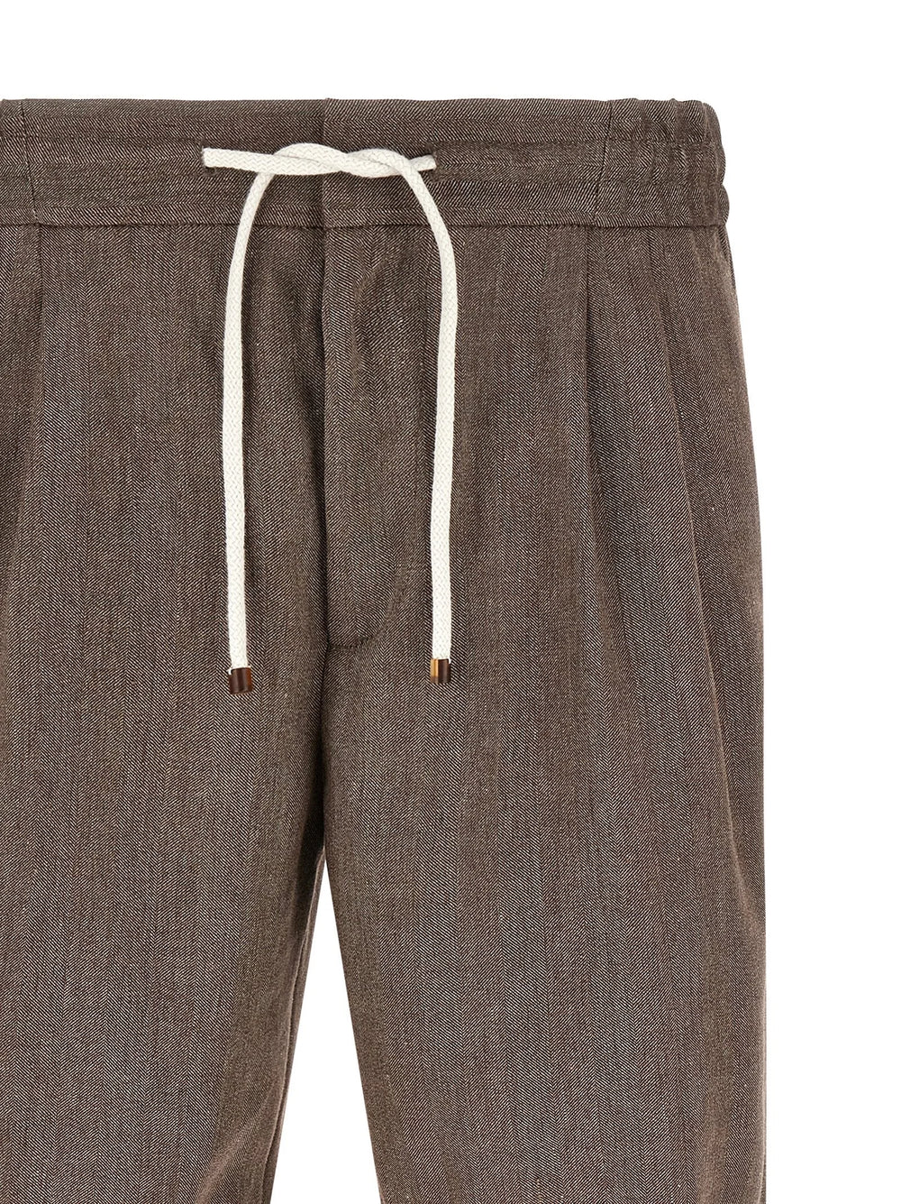 Brunello Cucinelli Brown Linen Bermuda Shorts