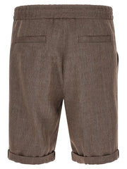 Brunello Cucinelli Brown Linen Bermuda Shorts