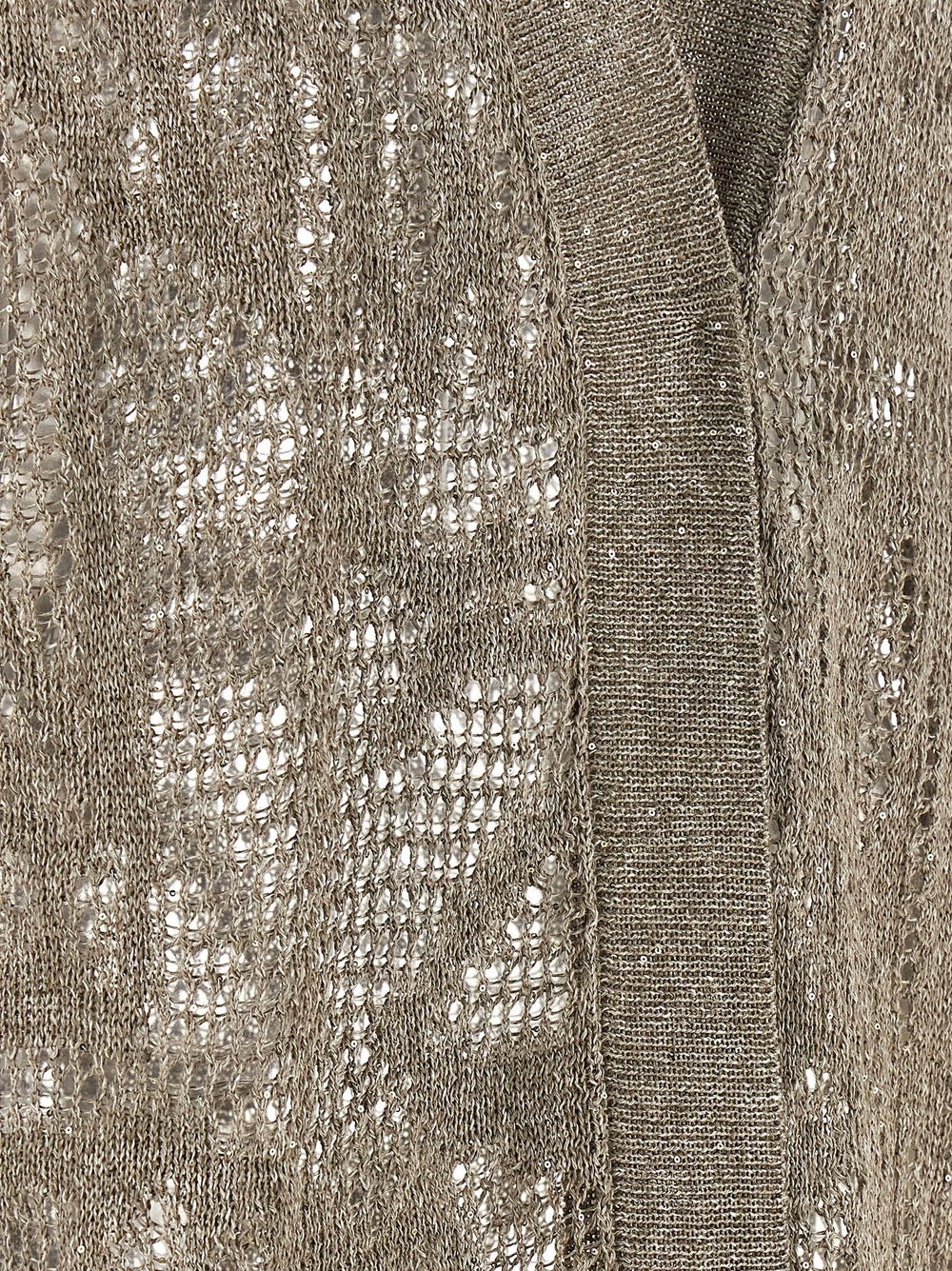 Brunello Cucinelli Brown Linen Cardigan