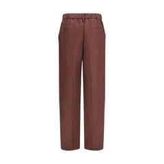 Brunello Cucinelli Brown Linen Casual Pants - IT42 | L