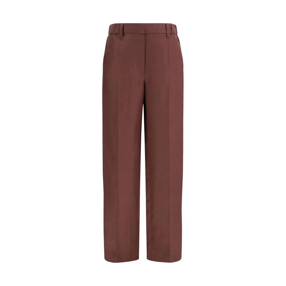 Brunello Cucinelli Brown Linen Casual Pants - IT42 | L