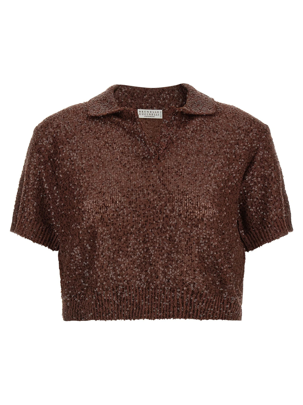 Brunello Cucinelli Brown Linen Polo Shirt