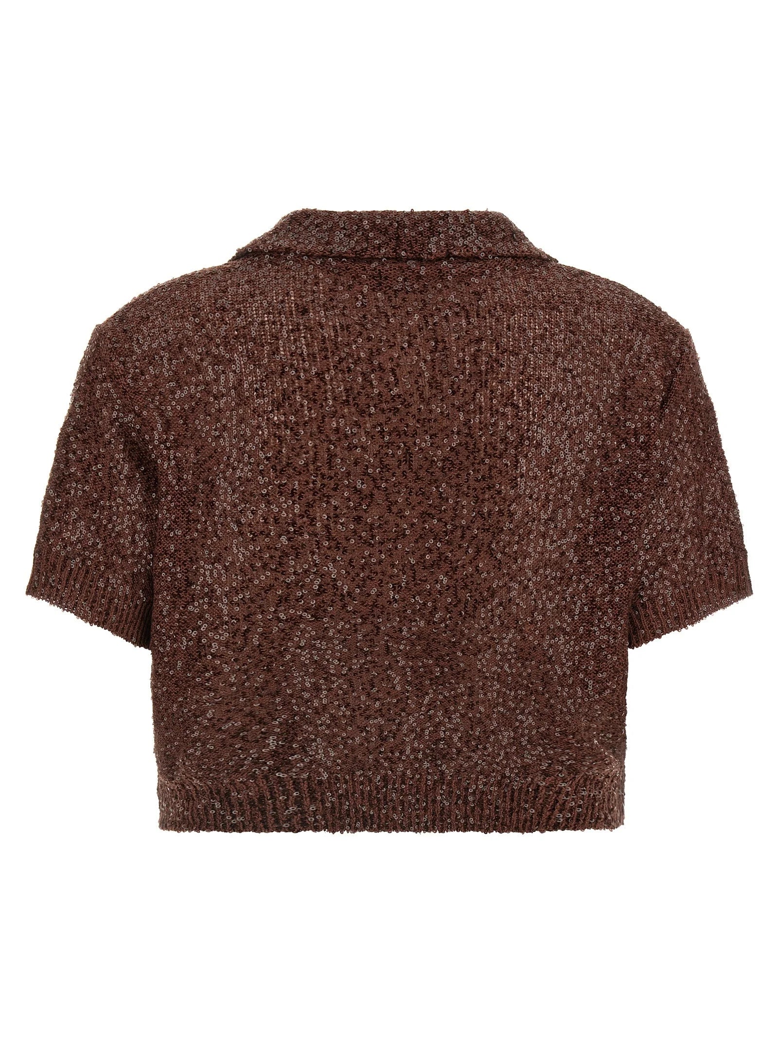Brunello Cucinelli Brown Linen Polo Shirt