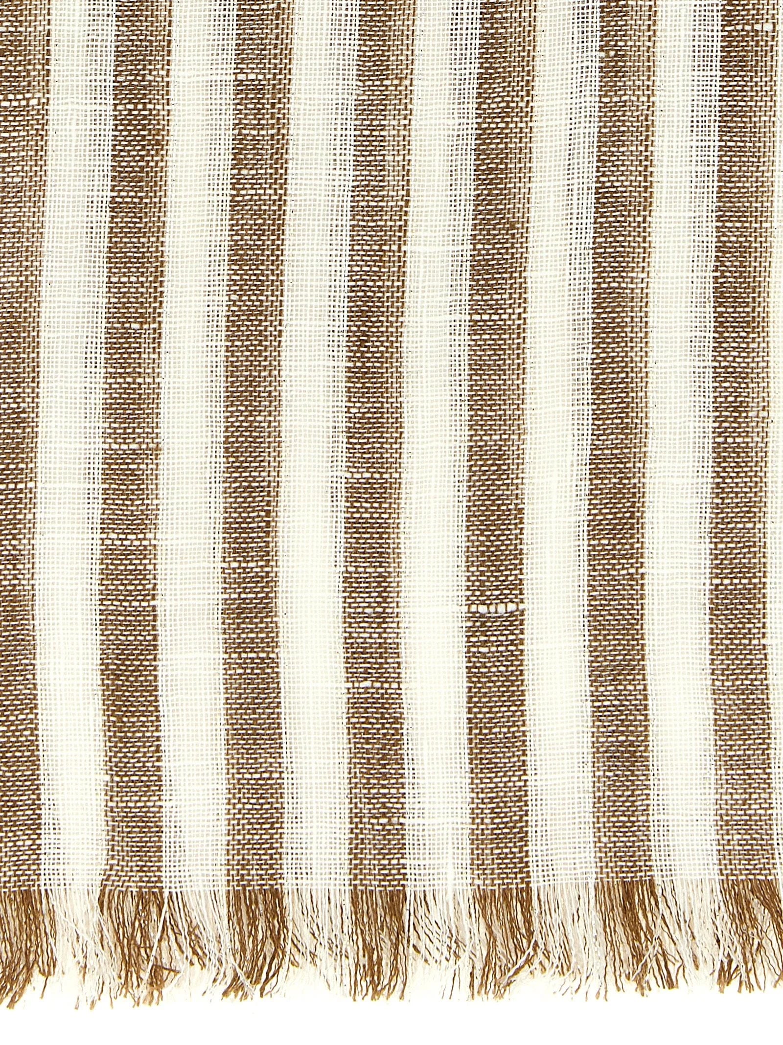 Brunello Cucinelli Brown Linen Scarf