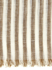 Brunello Cucinelli Brown Linen Scarf