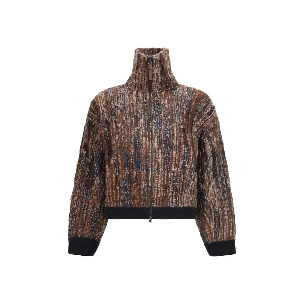 Brunello Cucinelli Brown Mohair Full-Length Jacket - L