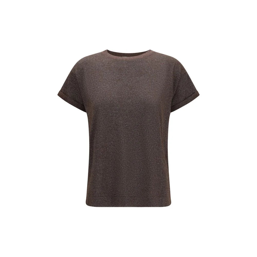 Brunello Cucinelli Brown Nylon T-Shirt