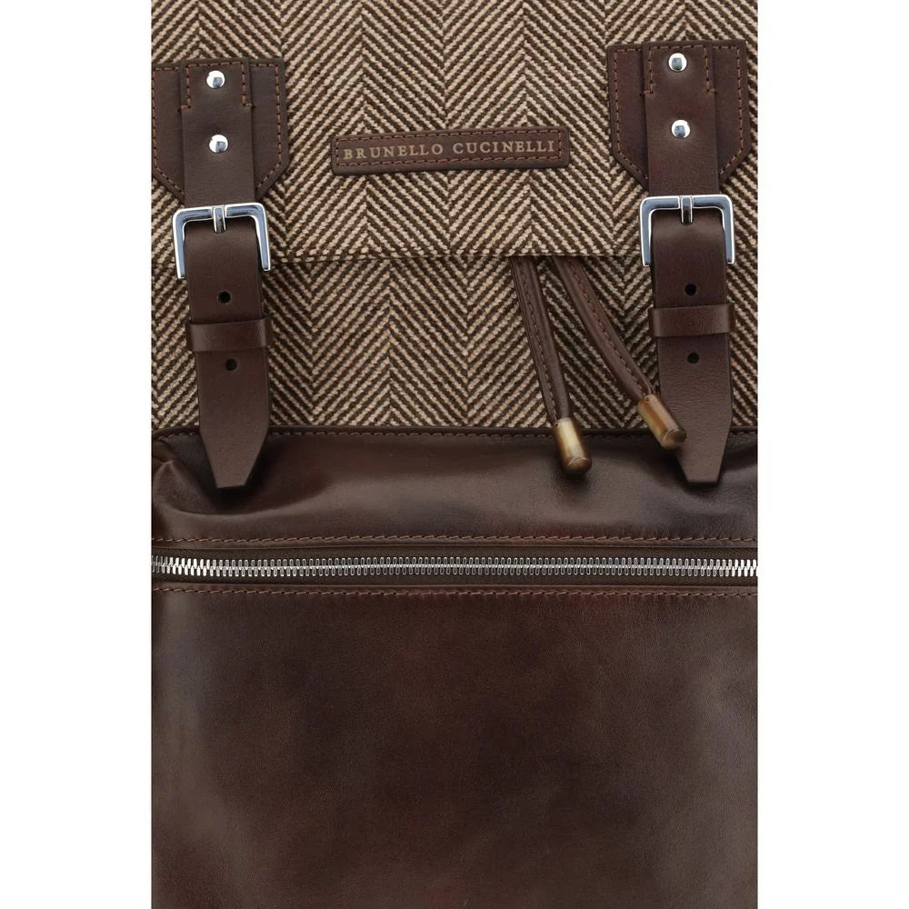Brunello Cucinelli Brown Polyamide Backpack