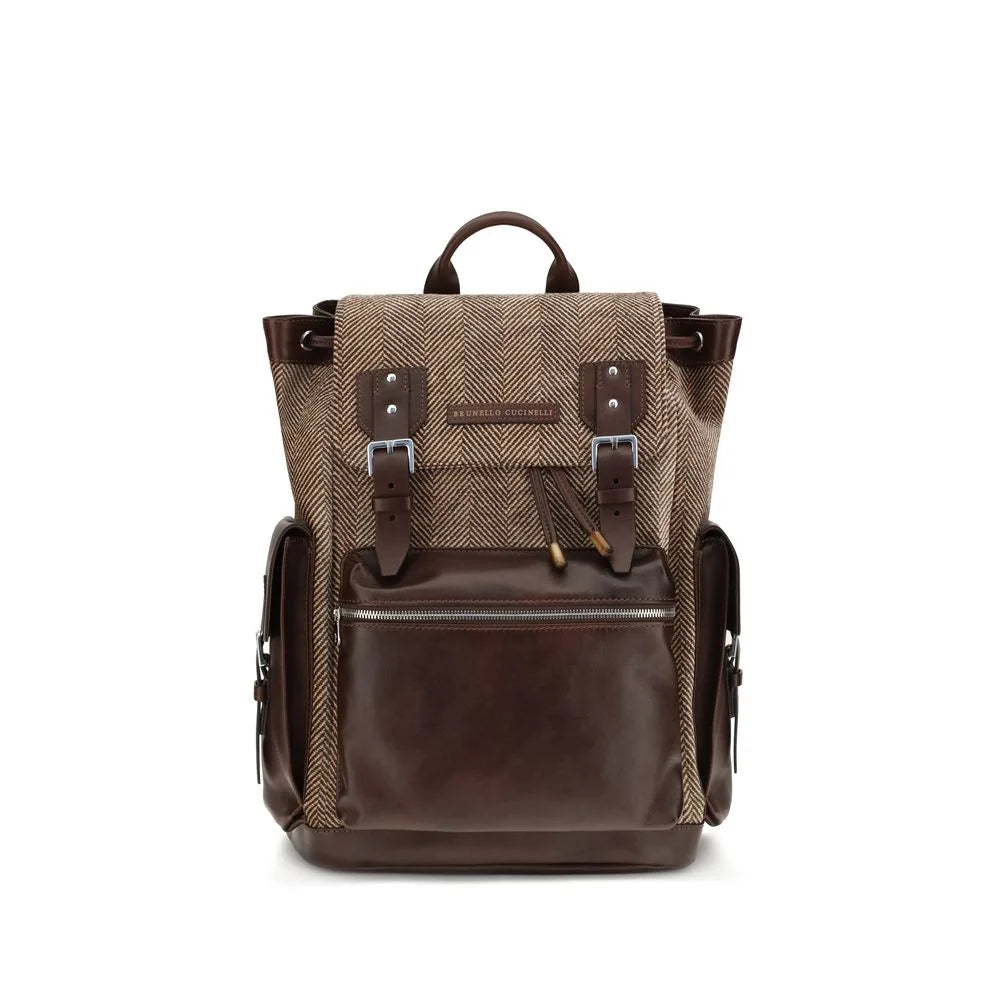 Brunello Cucinelli Brown Polyamide Backpack