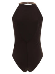 Brunello Cucinelli Brown Polyamide One-Piece Swimsuit