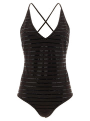 Brunello Cucinelli Brown Polyamide One-Piece Swimsuit