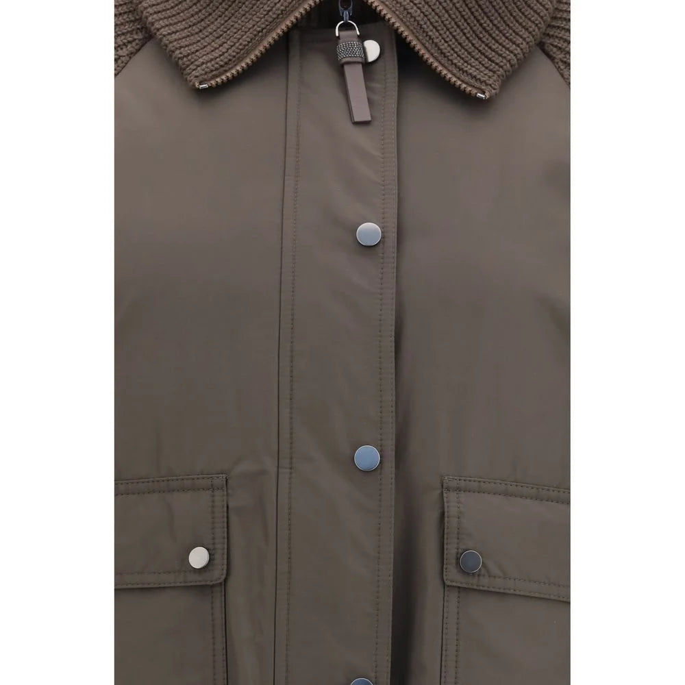Brunello Cucinelli Brown Polyester Full-Length Jacket