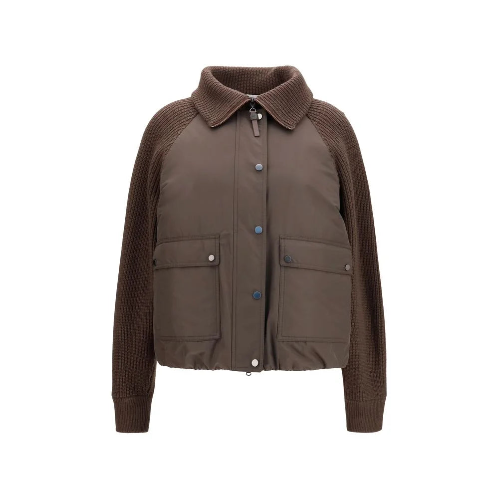 Brunello Cucinelli Brown Polyester Full-Length Jacket