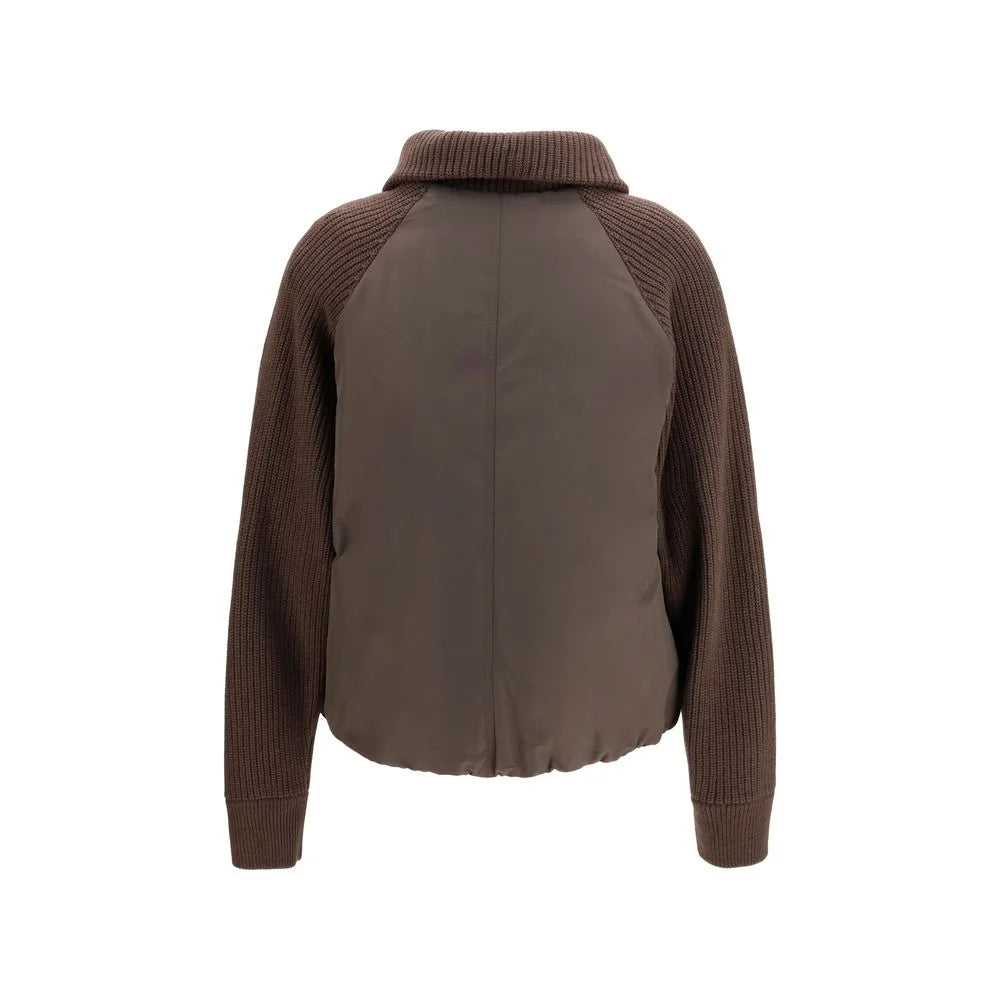 Brunello Cucinelli Brown Polyester Full-Length Jacket