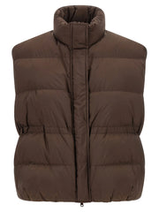 Brunello Cucinelli Brown Polyester Sleeveless Jacket