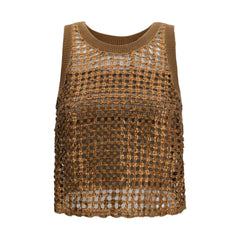 Brunello Cucinelli Brown Silk Blouse - L