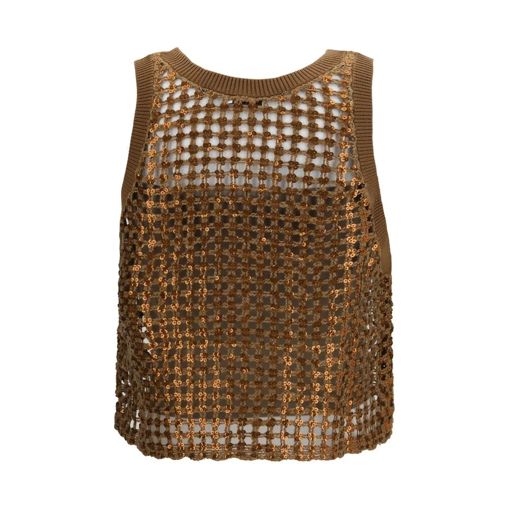 Brunello Cucinelli Brown Silk Blouse - L