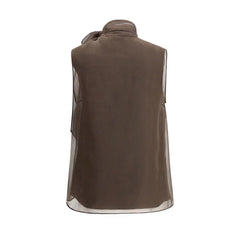 Brunello Cucinelli Brown Silk Blouse - M