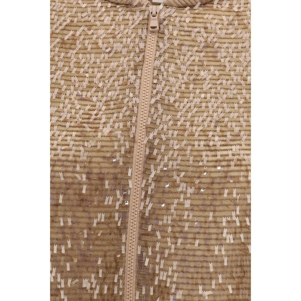Brunello Cucinelli Brown Silk Bomber - IT42 | L