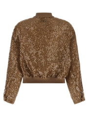 Brunello Cucinelli Brown Silk Cardigan - IT46