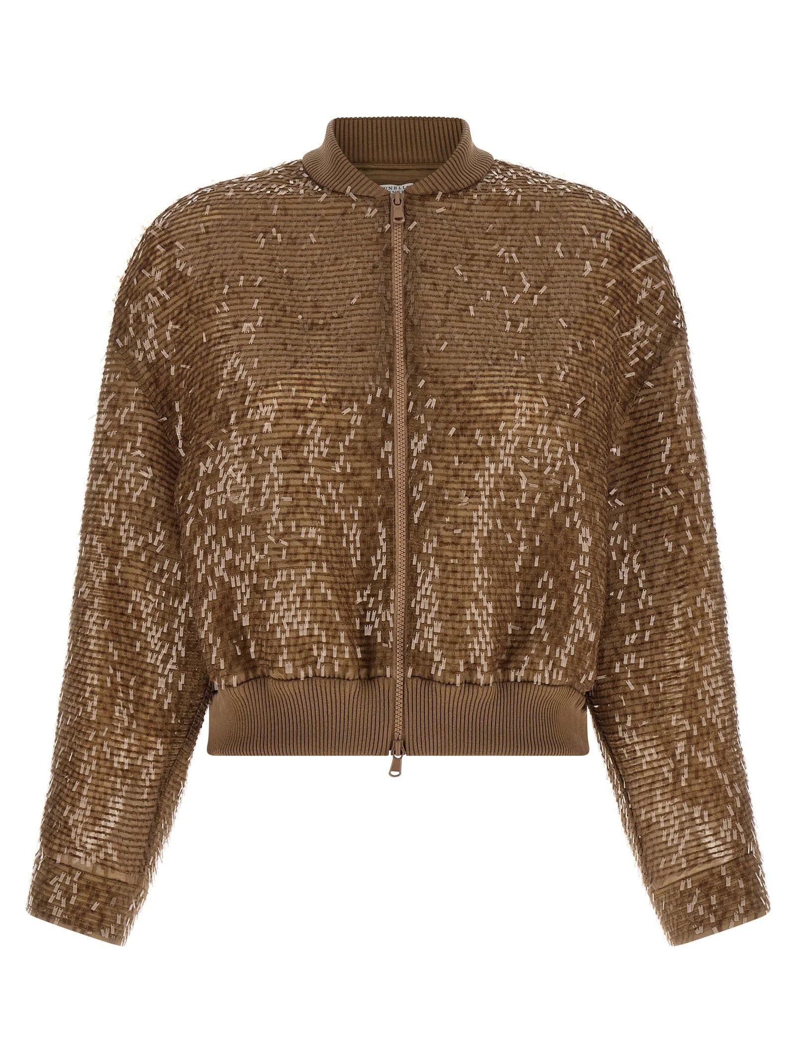 Brunello Cucinelli Brown Silk Cardigan - IT46