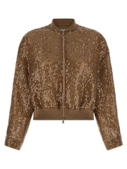 Brunello Cucinelli Brown Silk Cardigan - IT46