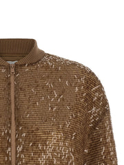 Brunello Cucinelli Brown Silk Cardigan - IT46