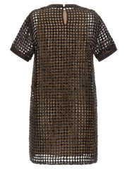 Brunello Cucinelli Brown Silk Short Dress