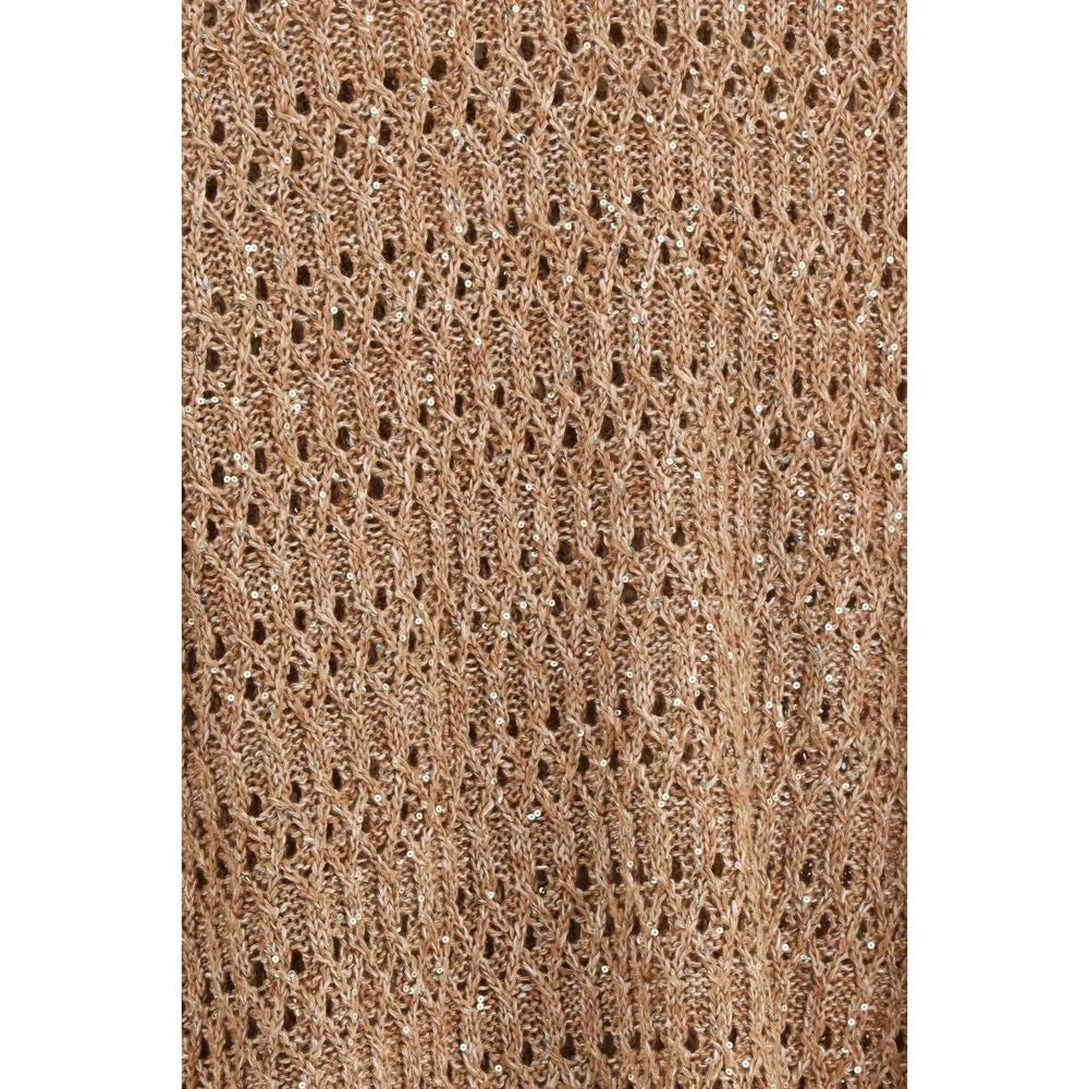 Brunello Cucinelli Brown Silk Sweatshirt - XL