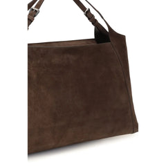 Brunello Cucinelli Brown Suede Leather Handbag