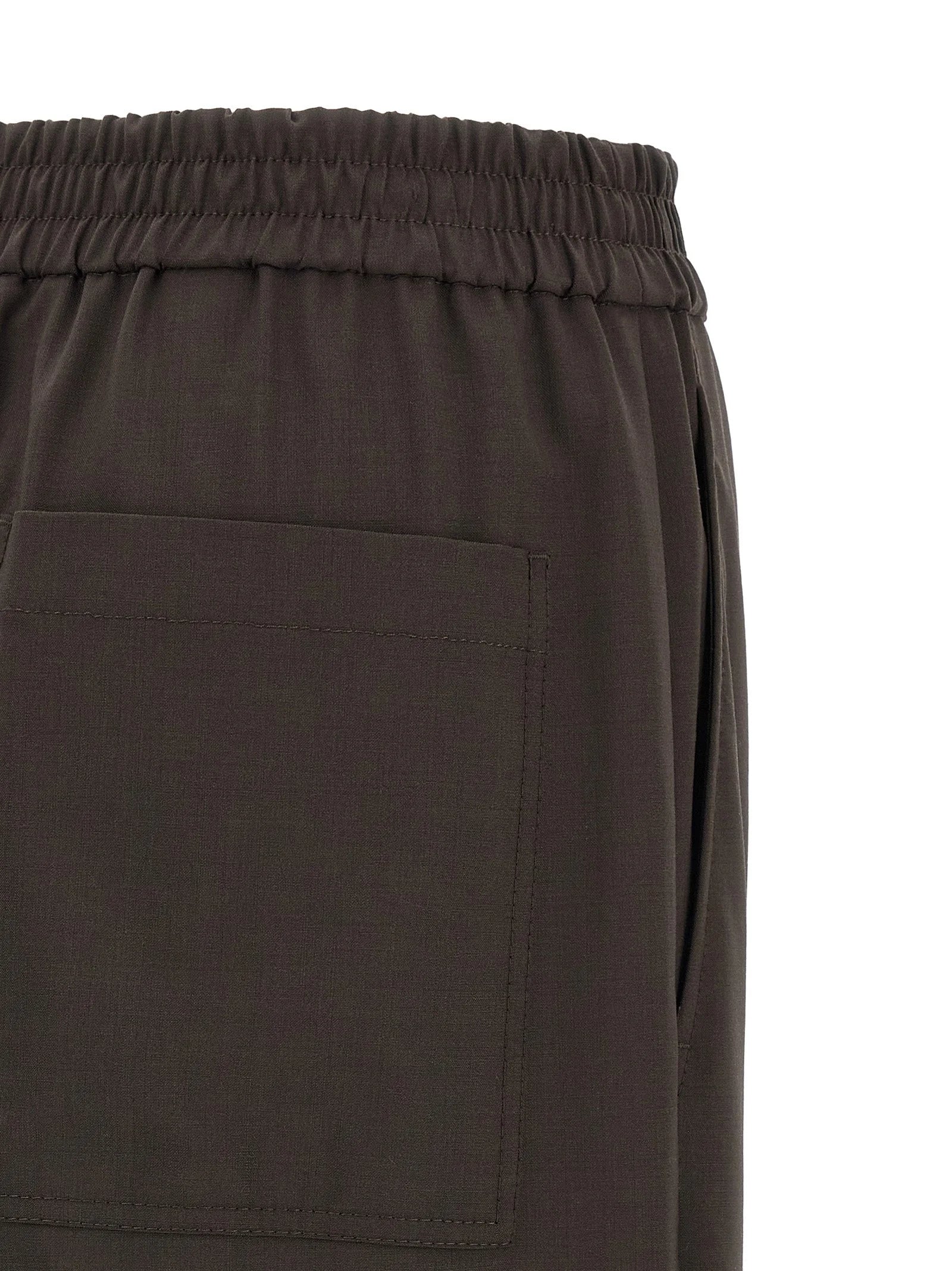 Brunello Cucinelli Brown Virgin Wool Casual Pants