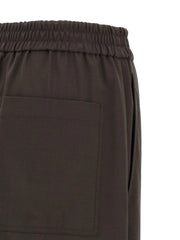 Brunello Cucinelli Brown Virgin Wool Casual Pants