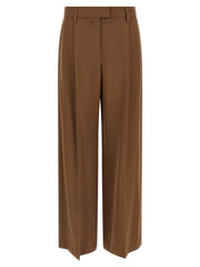 Brunello Cucinelli Brown Virgin Wool Casual Pants