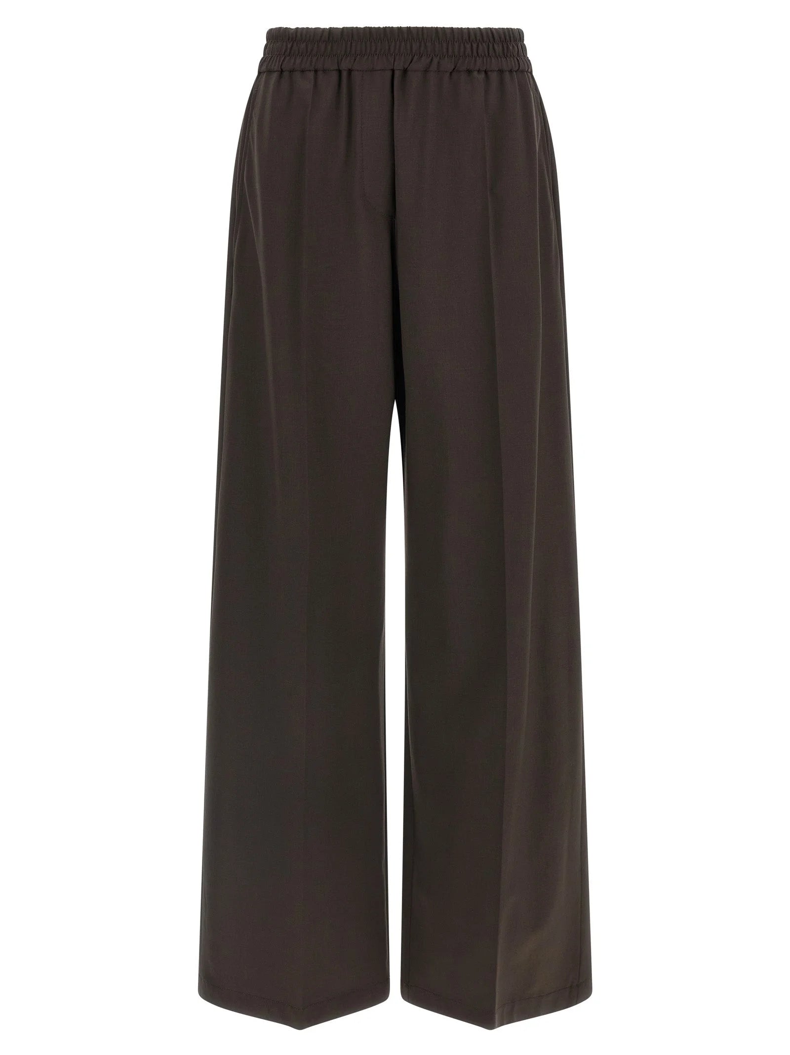 Brunello Cucinelli Brown Virgin Wool Casual Pants