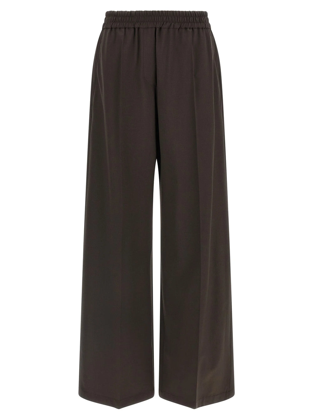 Brunello Cucinelli Brown Virgin Wool Casual Pants