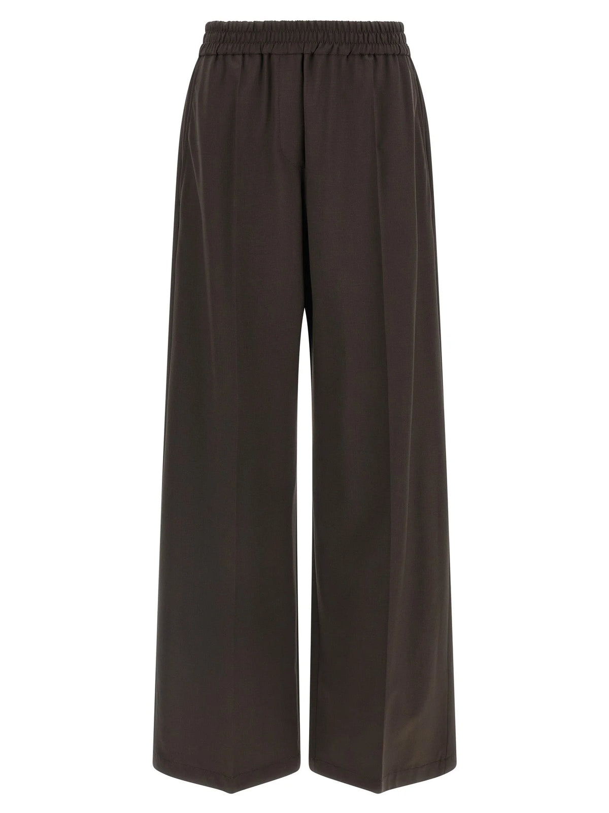 Brunello Cucinelli Brown Virgin Wool Casual Pants