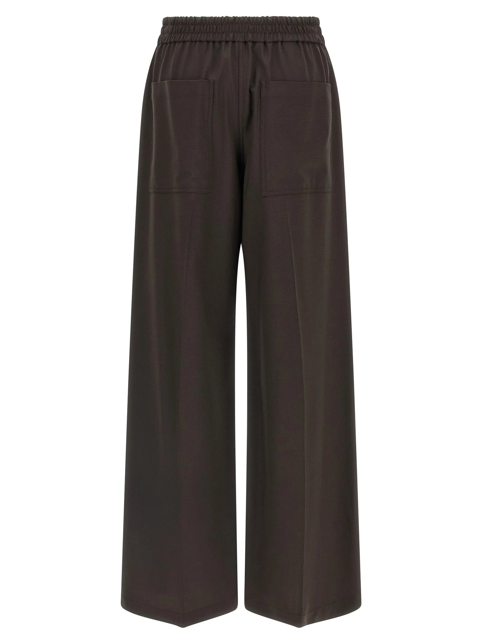 Brunello Cucinelli Brown Virgin Wool Casual Pants