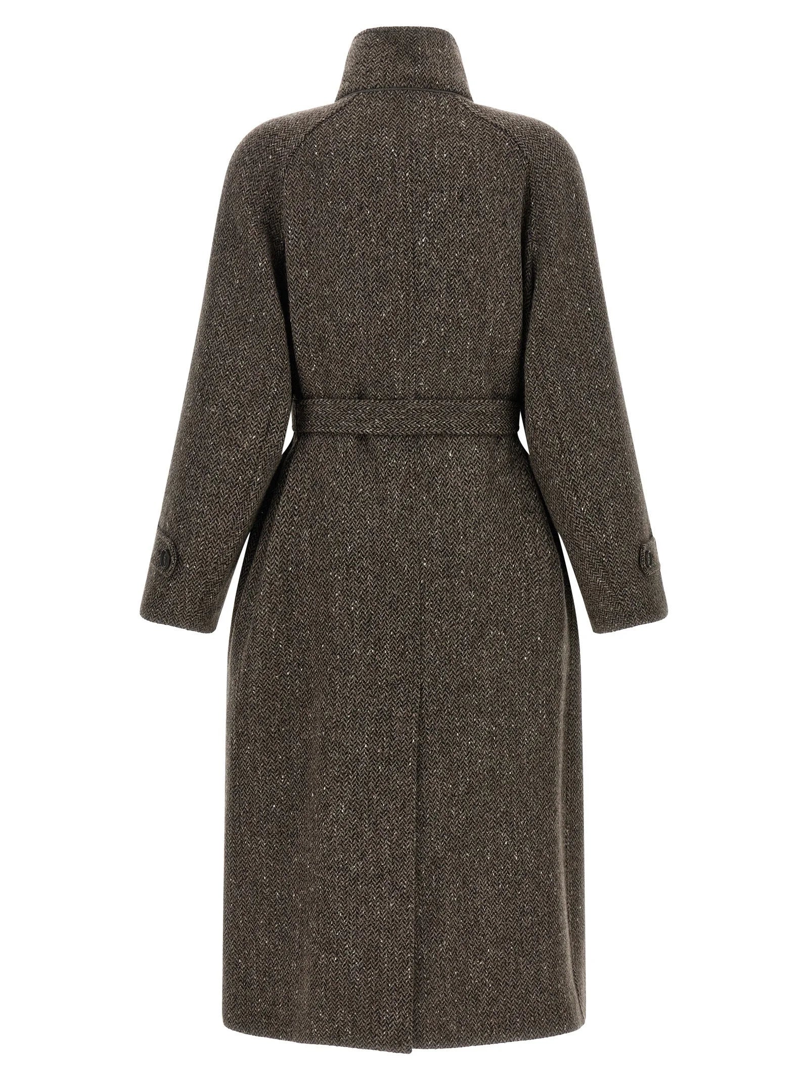 Brunello Cucinelli Brown Virgin Wool Coat