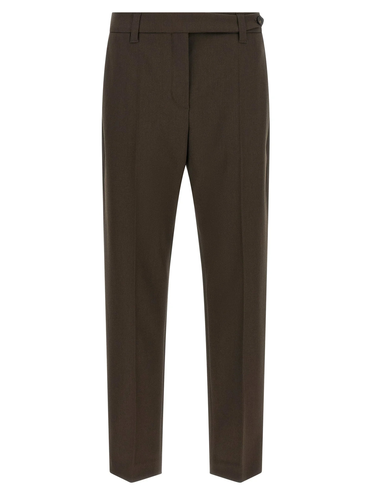 Brunello Cucinelli Brown Virgin Wool Dress Pants