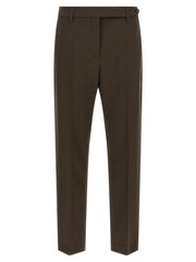 Brunello Cucinelli Brown Virgin Wool Dress Pants