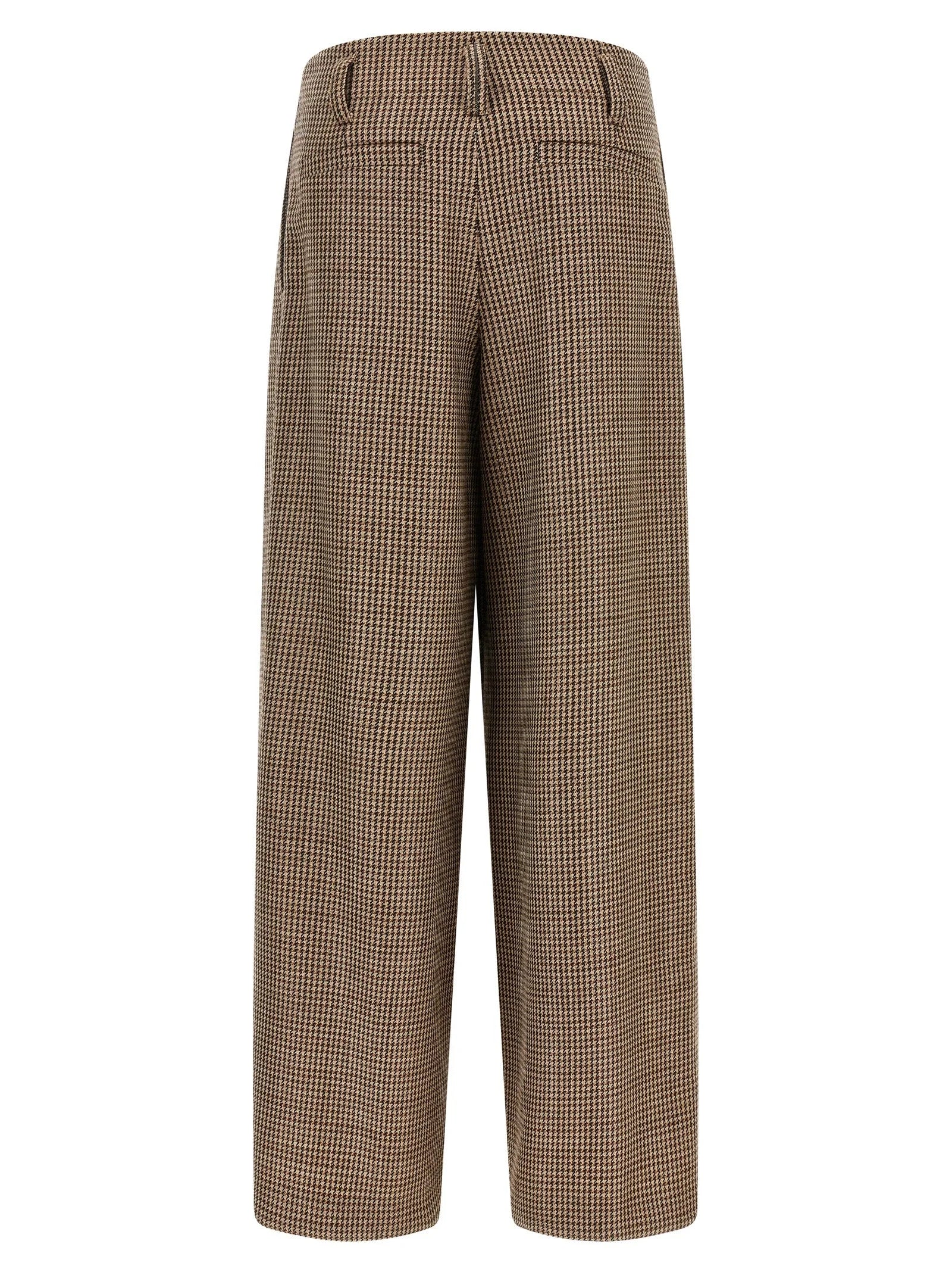Brunello Cucinelli Brown Virgin Wool Flared Pants